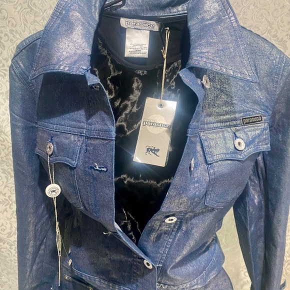 Ladies Parasuco Vintage Extreme Fit Silver Jacket Sz M - Picture 3 of 9
